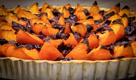 Apricot, cherry, Pistachio Tart Done