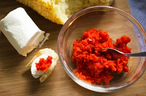 Red Pepper Spread with Goat Cheese