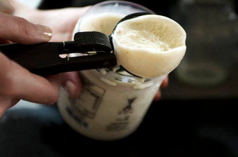 Salted caramel bourbon milshake