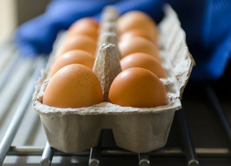 Souffle with Spring Onions and Pancetta
