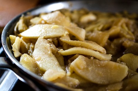Almond Cake with Brown Sugar Apples