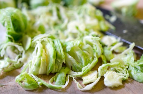 Crostini with Brussels Sprouts