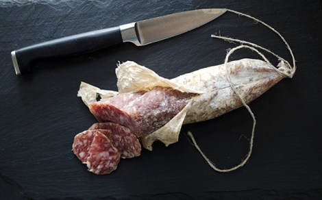 Crostini with Fennel and Sopressata