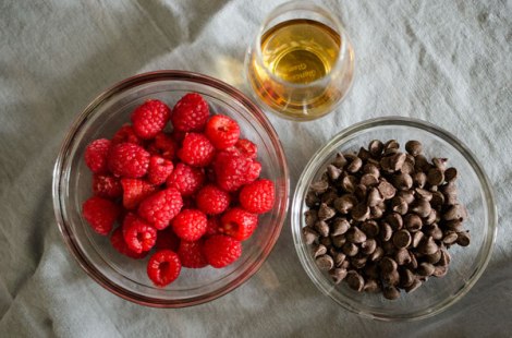 Chocolate Raspberry Bourbon Pops