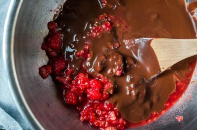 Chocolate Raspberry Burbon Pops