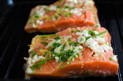 Grilled Salmon Grain Bowl