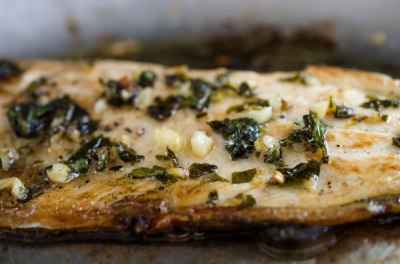 Trout with Rainbow Chard