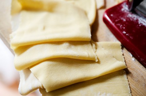 Saffron Pasta with Shrimp